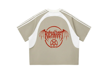 Load image into Gallery viewer, CULT Contrast Stripes Panel Mesh T
